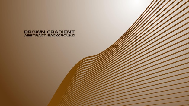 Gradiente marrón con fondo abstracto de línea curva para telón de fondo o presentación