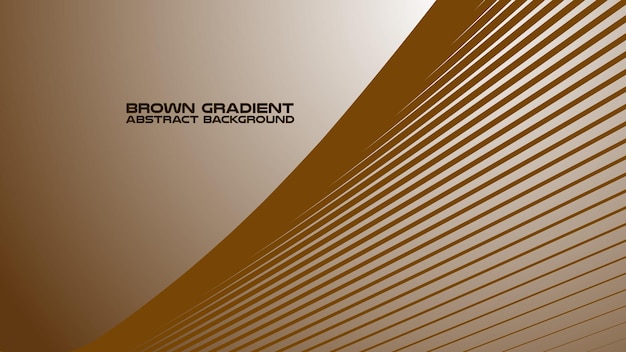 Gradiente marrón con fondo abstracto de línea curva para telón de fondo o presentación
