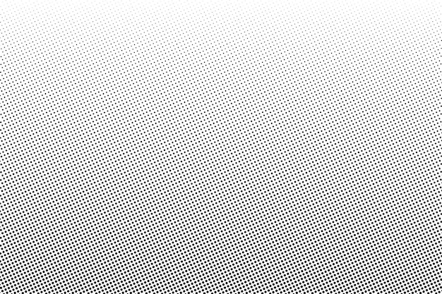 Gradiente de medio tono con fondo punteado textura de arte pop ilustración de patrón blanco y negro