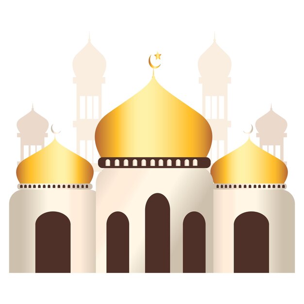 Gradiente de la mezquita moderna del Ramadán