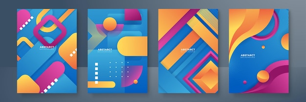 Gradiente de moda abstracto que fluye patrón geométrico textura de fondo para el diseño de la cubierta del cartel Plantilla de banner de degradado de color mínimo Forma de onda vectorial moderna para folleto y plantilla de redes sociales