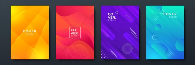 Gradiente de moda abstracto que fluye patrón geométrico textura de fondo para el diseño de la cubierta del cartel Plantilla de banner de degradado de color mínimo Forma de onda vectorial moderna para folleto