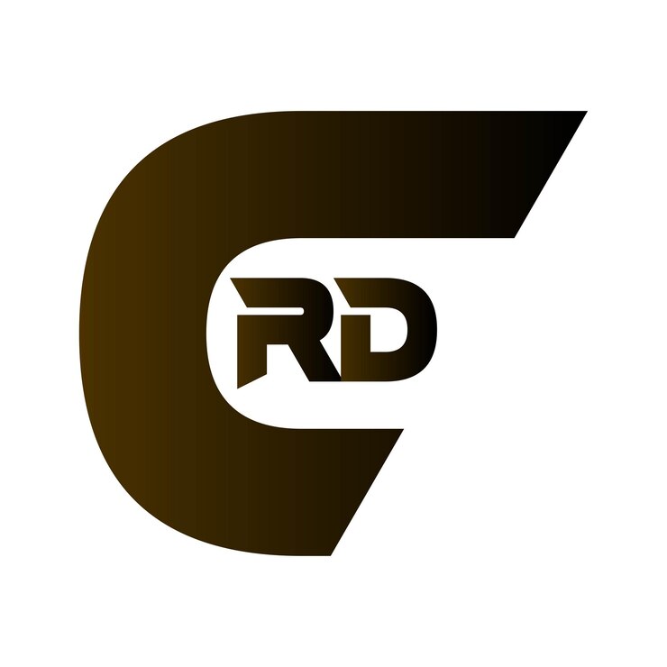 Vector gradiente de monograma inicial del logotipo de crd diseño vectorial de identidad empresarial de marcas de letras minimalistas modernas