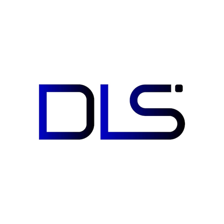 Vector gradiente de monograma inicial del logotipo de dls diseño vectorial de identidad empresarial de marcas de letras minimalistas modernas