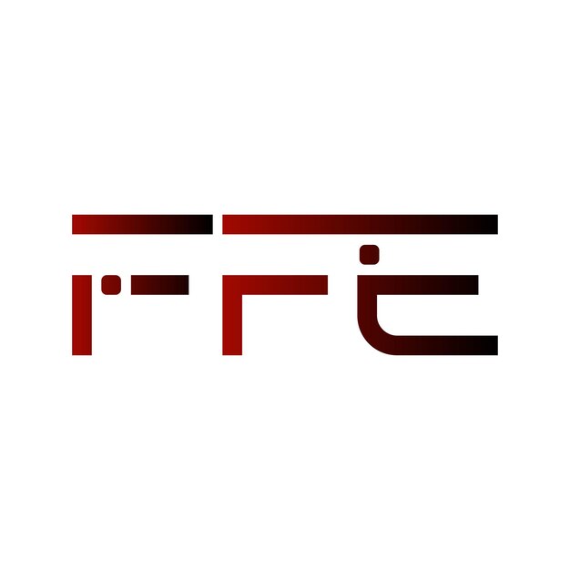 Gradiente de monograma inicial del logotipo de FFE Diseño vectorial de identidad empresarial de marcas de letras minimalistas modernas
