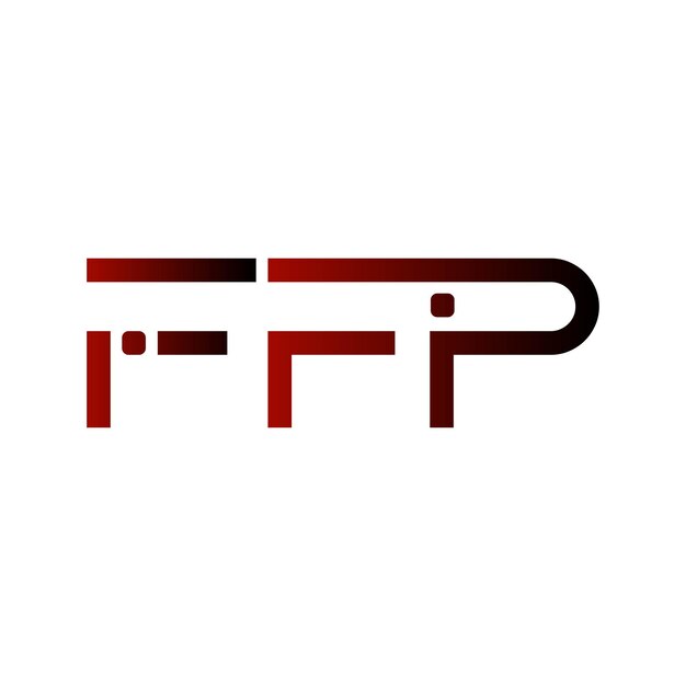 Gradiente de monograma inicial del logotipo de FFP Diseño vectorial de identidad empresarial de marcas de letras minimalistas modernas