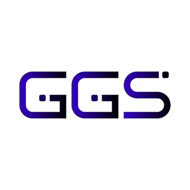 Gradiente de monograma inicial del logotipo de GGS Diseño vectorial de identidad empresarial de marcas de letras minimalistas modernas