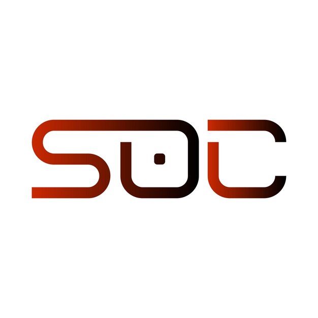 Gradiente de monograma inicial del logotipo de SOC diseño vectorial de identidad empresarial de marcas de letras minimalistas modernas