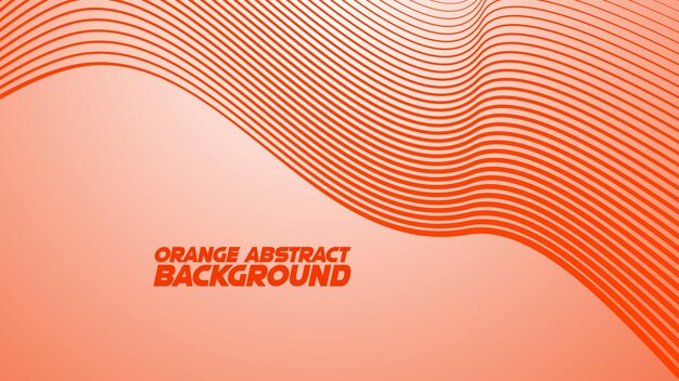 Gradiente naranja con línea curva imagen vectorial de fondo abstracta para telón de fondo o presentación
