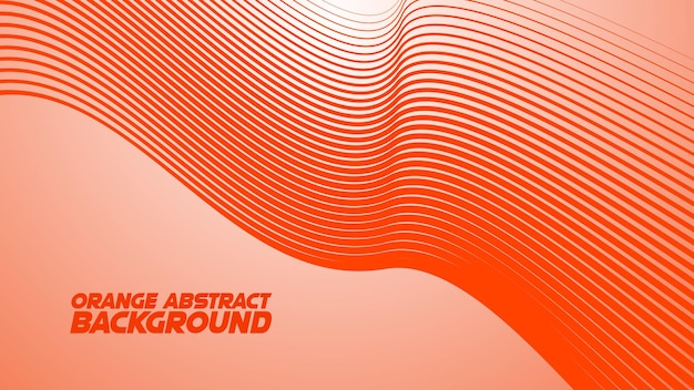 Gradiente naranja con línea curva imagen vectorial de fondo abstracta para telón de fondo o presentación