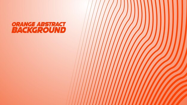 Gradiente naranja con línea curva imagen vectorial de fondo abstracta para telón de fondo o presentación