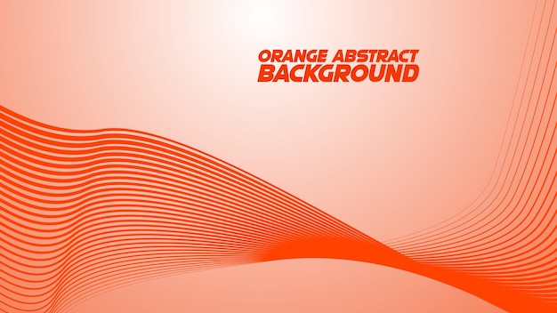 Gradiente naranja con línea curva imagen vectorial de fondo abstracta para telón de fondo o presentación