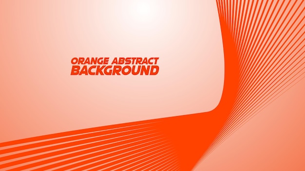 Gradiente naranja con línea curva imagen vectorial de fondo abstracta para telón de fondo o presentación