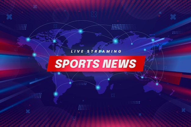 Vector gradiente de las noticias deportivas de fondo