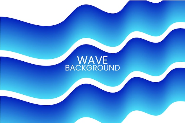 Gradiente de onda suave azul vectorial diseño de fondo blanco moderno elemento de onda de sonido dinámico