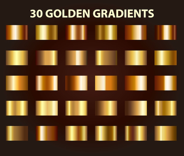 Vector gradiente de oro