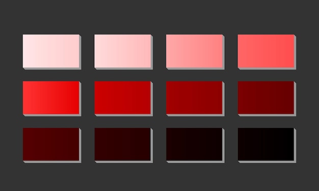 Gradiente de la paleta de colores de la sangre roja