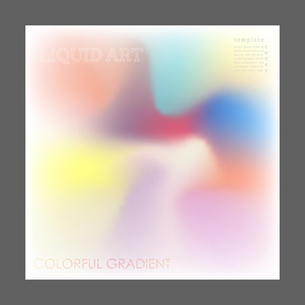 El gradiente Una plantilla colorida para el cartel de portada y el fondo vectorial para la impresión