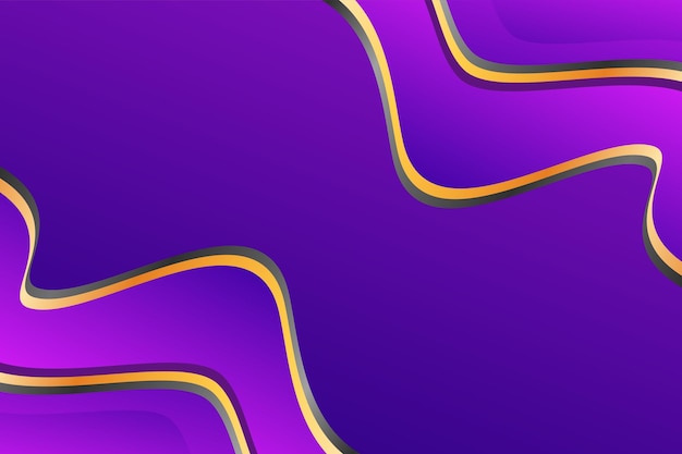 gradiente púrpura con diseño de fondo de línea dorada