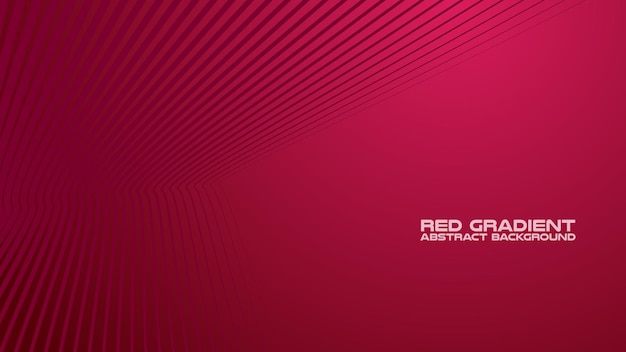 Gradiente rojo con fondo abstracto de línea curva para telón de fondo o presentación