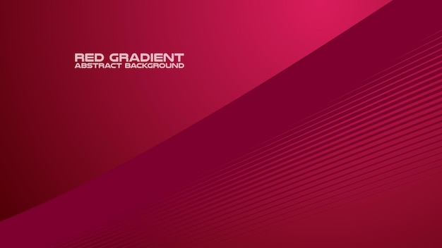Gradiente rojo con fondo abstracto de línea curva para telón de fondo o presentación