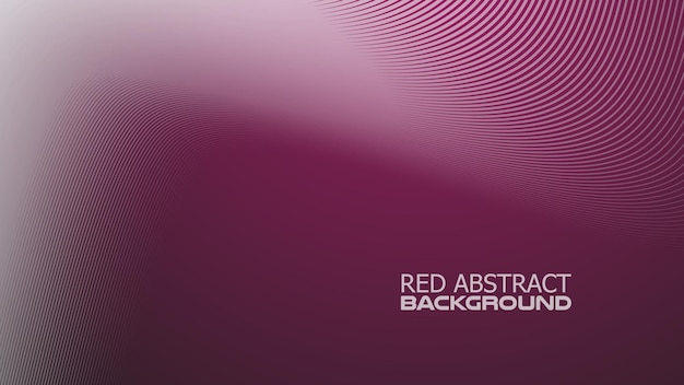 Gradiente rojo con línea curva imagen vectorial de fondo abstracta