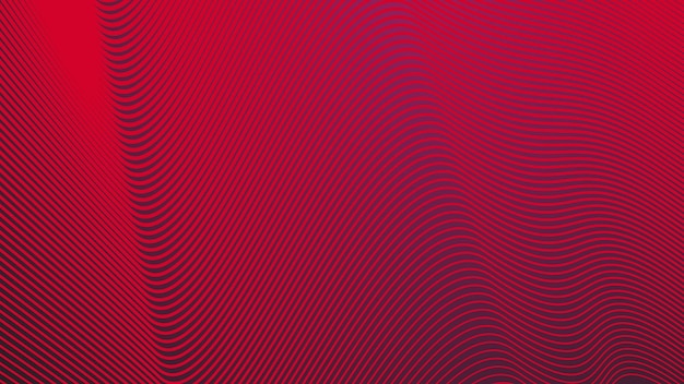 Gradiente rojo con línea curva imagen vectorial de fondo abstracta