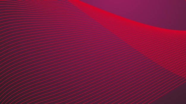 Gradiente rojo con línea curva imagen vectorial de fondo abstracta