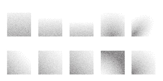 Gradiente de ruido de grano de punto cuadrados patrón de gradiente de pointillismo estocástico textura de grange arena sti