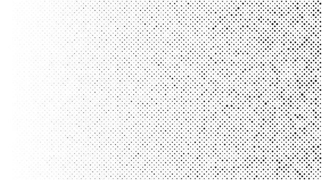 Gradiente de semitonos. Textura de dotwork estocástico desvanecido. Fondo de ruido grunge aleatorio. Puntos negros
