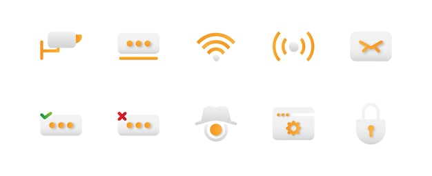 Gradiente sólido del icono de seguridad de la computadora