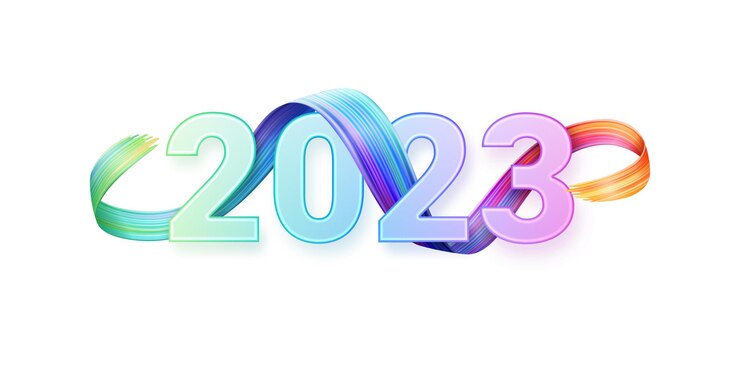 Vector gradiente de trazo de desenfoque de tarjeta de felicitación de año nuevo