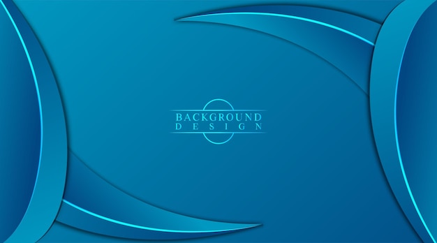 Gradiente de vector de fondo abstracto azul con forma curva