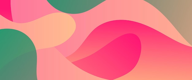 Gradiente vectorial colorido estandarte abstracto moderno y simple con formas de ondas diseño vectorial para presentaciones volantes carteles de fondo invitaciones de informes anuales