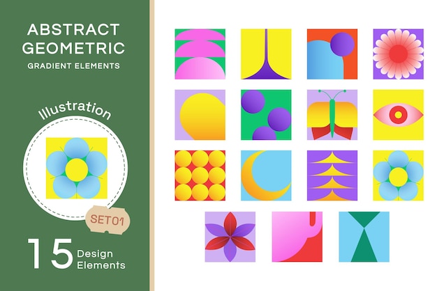 Gradiente vectorial Conjunto geométrico abstracto1