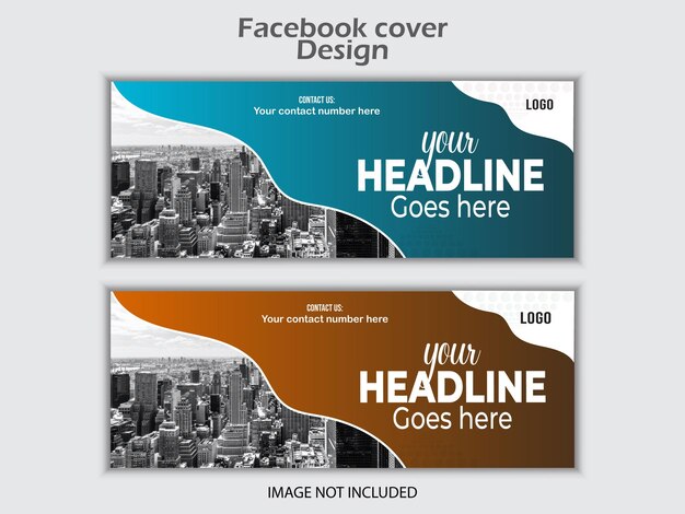 El gradiente vectorial es la portada de Facebook de la empresa.