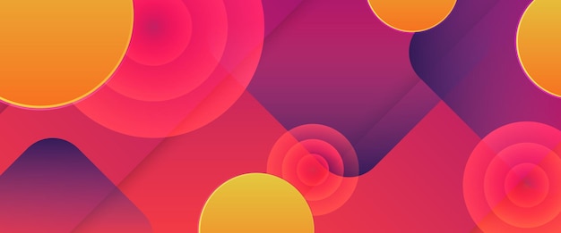 Gradiente vectorial naranja y púrpura minimalista sencillo abstracto estandarte geométrico elemento de diseño gráfico concepto de estilo moderno para el fondo estandarte volante tarjeta de papel tapiz portada o folleto