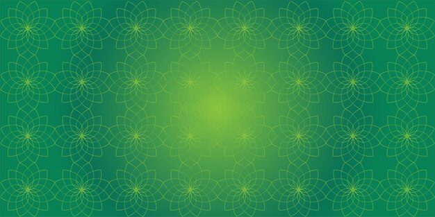 gradiente vectorial naturaleza colores verdes patrón de fondo de las estrellas arábigo calígrafo marco mandala