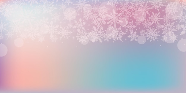 Gradiente vectorial de Navidad bokeh pastel estrellas brillantes y copos de nieve papel tapiz abstracto luz suave rayo de luz mezcla de colores líquidos telón de fondo