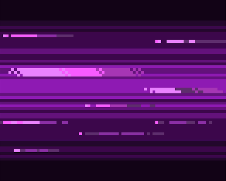 Vector gradiente de velocidad vectorial de píxeles de fondo púrpura oscuro