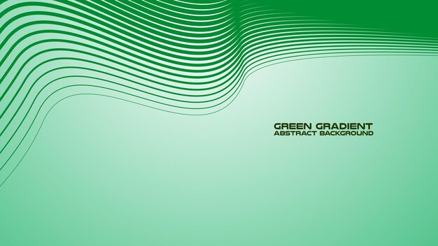 Gradiente verde con fondo abstracto de línea curva para el fondo o la presentación