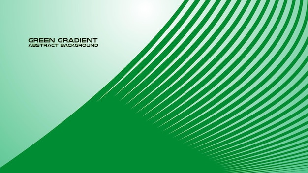 Gradiente verde con fondo abstracto de línea curva para el fondo o la presentación