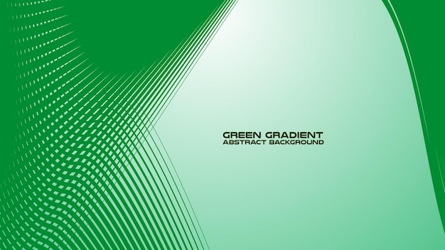 Gradiente verde con fondo abstracto de línea curva para el fondo o la presentación