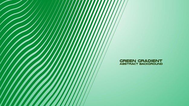 Gradiente verde con fondo abstracto de línea curva para el fondo o la presentación