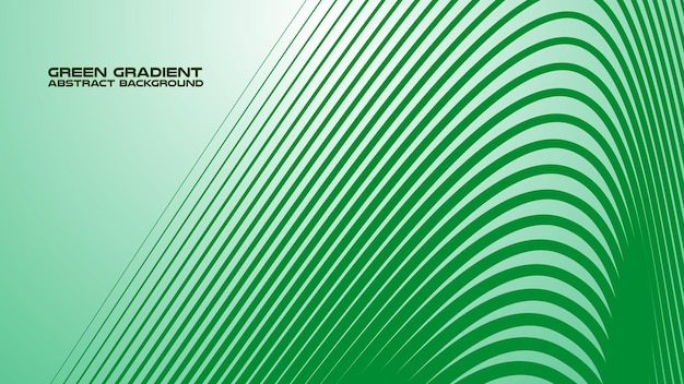 Gradiente verde con fondo abstracto de línea curva para el fondo o la presentación
