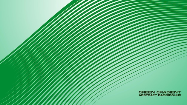 Gradiente verde con fondo abstracto de línea curva para el fondo o la presentación