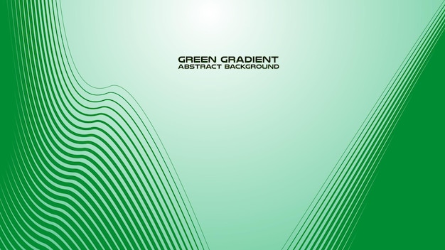 Gradiente verde con fondo abstracto de línea curva para el fondo o la presentación