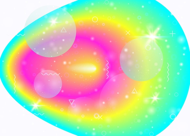 Gradientes vibrantes sobre fondo de arco iris Gripe dinámica holográfica