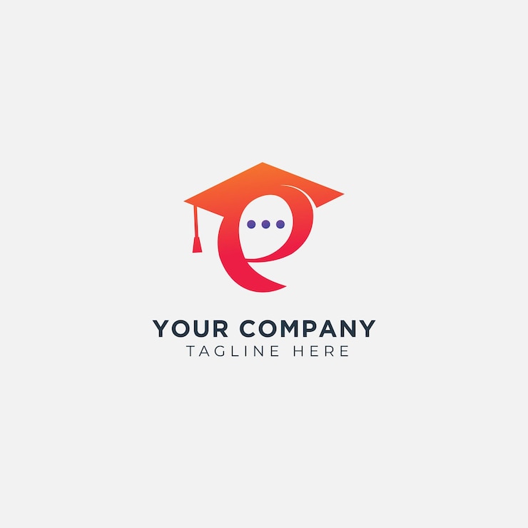 Vector graduación letra e elementos de diseño de plantilla de logotipo