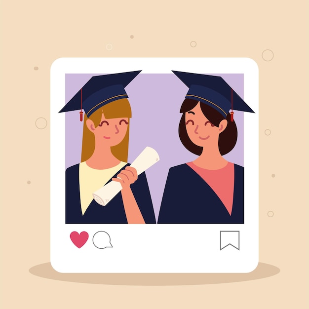 Graduación virtual de mujeres